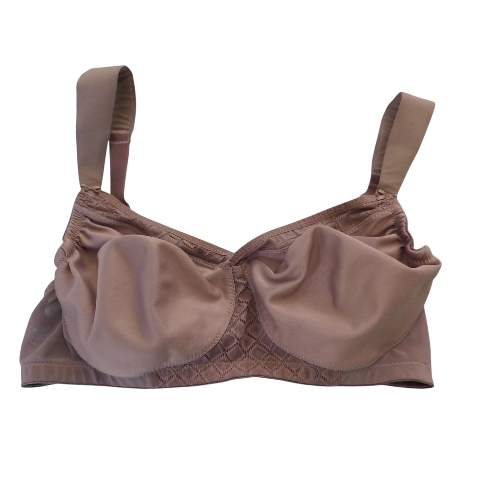 Glamorise Taupe 38C Full Figure Wireless unpadded t-shirt bra Style 1080